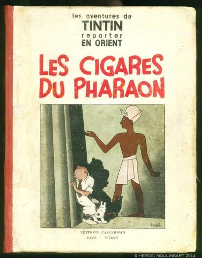 HERGÉ TINTIN 04. Les cigares du pharaon. P6. Edition originale 1934. Petite image...