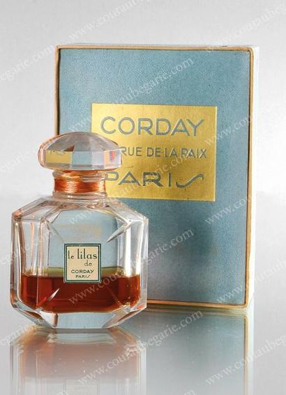 Corday «Le Lilas» - (Années 1930) Présenté dans son coffret rectangulaire cubique...