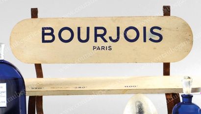 Bourjois «Soir de Paris» - (Années 1950) Sujet publicitaire en métal et bois laqué...