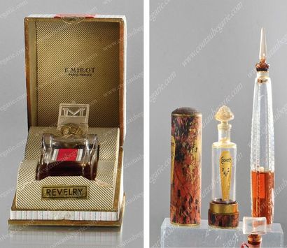 Divers Parfumeurs - (Années 1920 -1950) Lot comprenant le flacon Tank pour le parfum...
