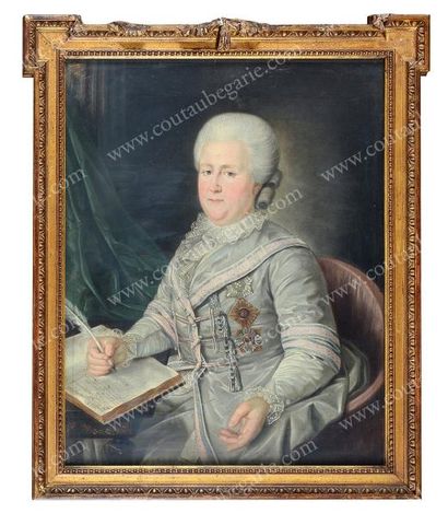 Ecole russe du XVIIIe siècle Portrait de l'impératrice Catherine II de Russie (1729-1793)....