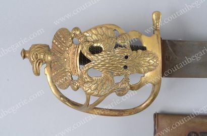 null Sabre «Pallasch» Cuirassier de la Garde, de type I. Garde en bronze doré orné...