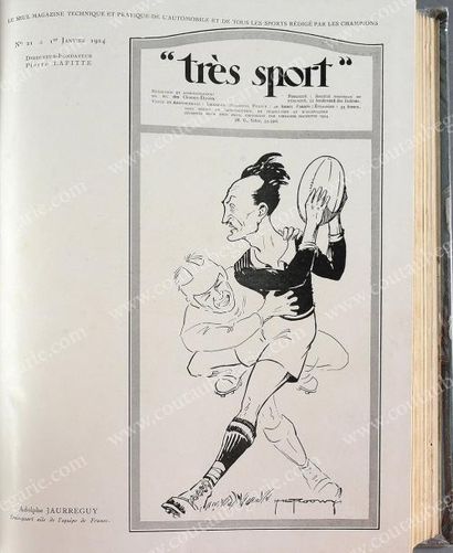 null Ensemble de 2 reliures de la revue mensuelle Très Sport pour les années 1924...