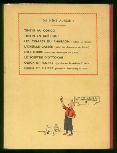 HERGÉ TINTIN 05. LE LOTUS BLEU. A9 Casterman 1939. Petite image collée, 4 hors texte....