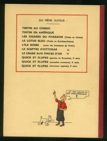HERGÉ TINTIN 06. L'OREILLE CASSEE, A15 Casterman 1941. Album dans un état exceptionnel...