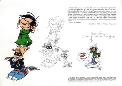 FRANQUIN LIVRET-CARTE DE VOEUX DUPUIS 1988. Illustré par Franquin et dédicacé par...