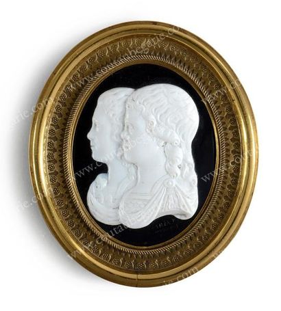 MARIA FEODOROVNA, impératrice de Russie (1759-1828) Médaillon aux doubles profils...