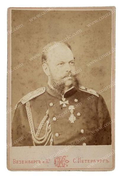 null ALEXANDRE III, empereur de Russie (1845-1894). Portrait photographique de Vezenberg...