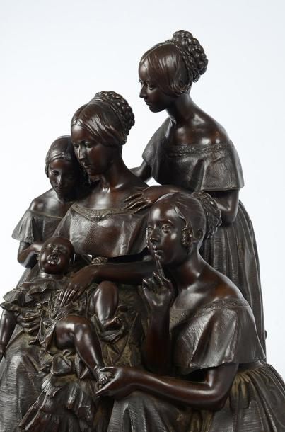 Paul Joseph Raymond GAYRARD (1807-1855) Portrait des cinq filles du comte Bachasson...