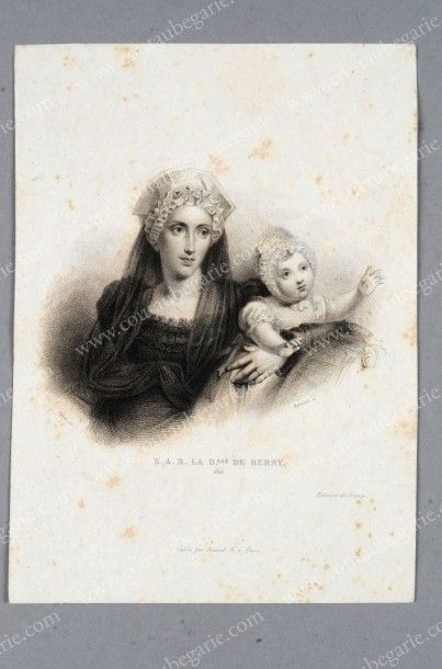 HENRI, DUC DE BORDEAUX (1820-1883) Gravure signée Marckl, publiée à Paris, représentant...