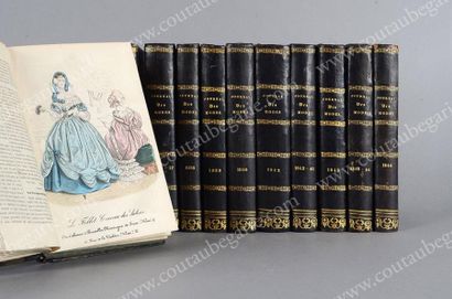 null Journal des modes, 1836-1844, édition belge, 11 volumes réunissant environ 300...