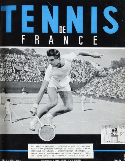 null Collection en reliures de la revue «Tennis de France» du numéro 1 de l'année...