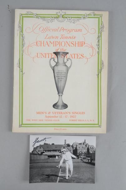 null Rare programme original de l'US Championship 1927 avec la victoire de René Lacoste...