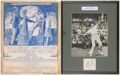 null Programme de Wimbledon 1926 (année du jubilé) pour le samedi 3 juillet. Finale...