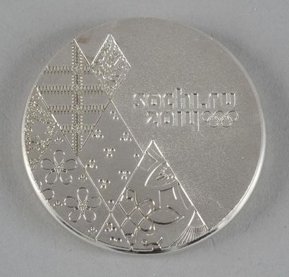 null 2014. Sotchi. Médaille officielle des volontaires. Diamètre 50 mm.