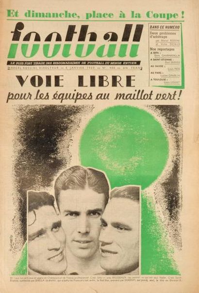 null Football Rossini. Ensemble de 25 numéros des années 1938-1939-1943 et 1949....