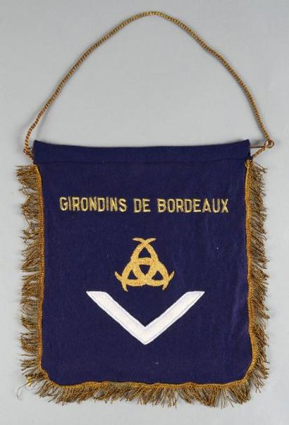 Fanion brodé des Girondins de Bordeaux. Années...