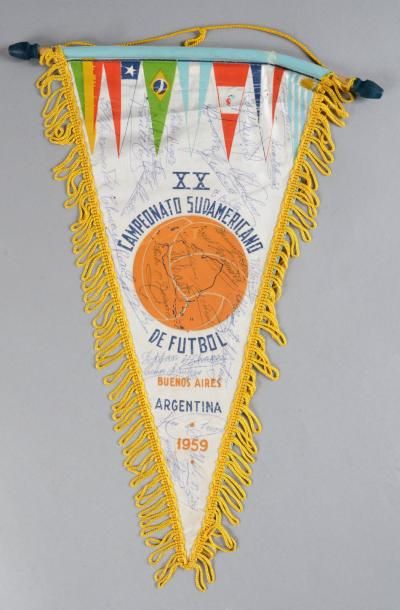null Fanion commémoratif pour le XXème Championnat Sud Américain 1959 à Buenos Aires....