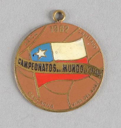 null Médaille commémorative de la Coupe du Monde 1962 au Chili. Diamètre 30 mm.