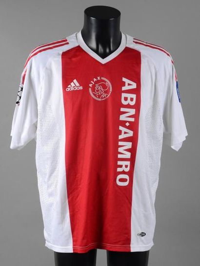null Maillot porté par Christian Chivu n° 5 avec l'équipe de l'Ajax d'Amsterdam lors...