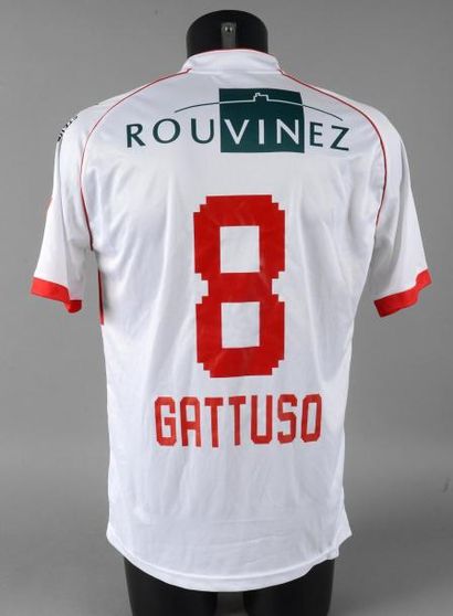 null Maillot porté par Gennaro Gattuso n° 8 avec le club du F.C. Sion. Lors de la...