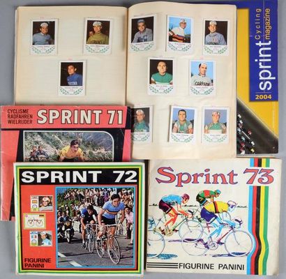 null Lot de 3 albums Sprint 1971-1972 et 1973 complets de leurs vignettes. On y joint...