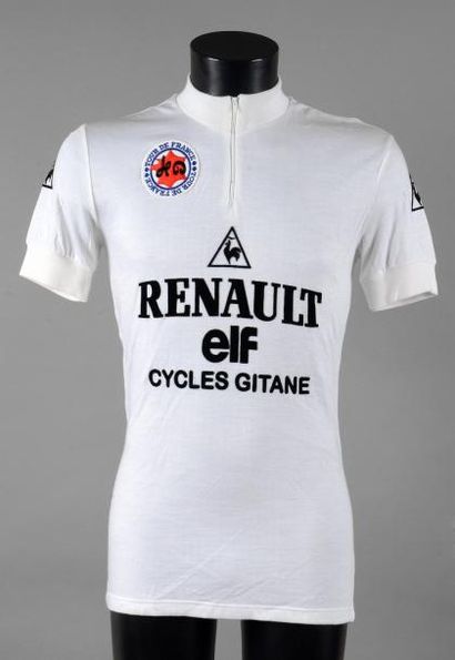 null Maillot blanc de meilleur jeune porté par Laurent Fignon sur le Tour de France...