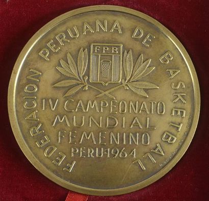 null Médaille officielle de participant au IVème Championnat du Monde 1964 à Lima...