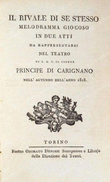 ROMANELLI Luigi Rivale di se stesso, Turin, chez Onorato Derossi, 1818. Grand in-12°,...