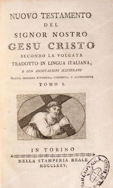 null NUOVA TESTAMENTO DEL SIGNOR NOSTRO GESU CRISTO, Turin, Imprimerie Royale, 1775,...