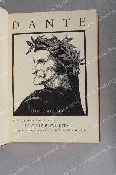 DANTE ALIGHIERI De la divine comédie, Rome, de la Nouvelle Revue d'Italie à l'occasion...