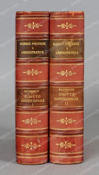 BRUNIALTI Attilio Il diritto costituzionale, Turin, Union Tipografico-Editrice, 1896....