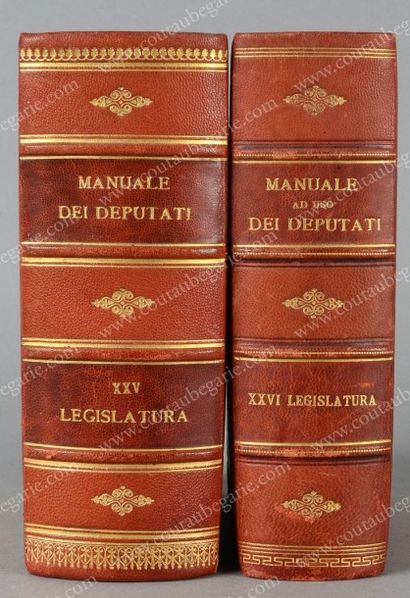 null LOT DE DEUX OUVRAGES: Manuale dei deputati XXV legislatura, Rome, Tipografia...