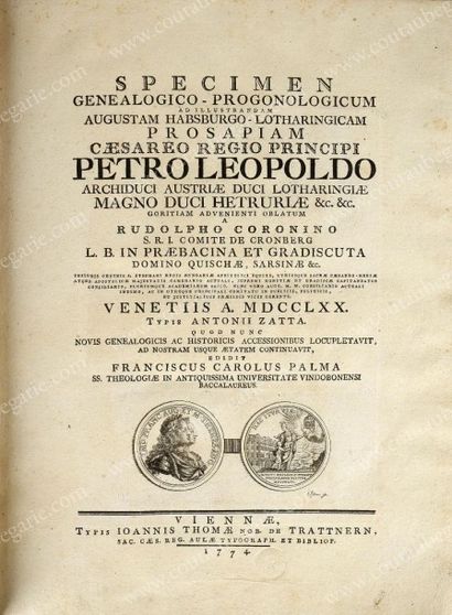 null [HABSBOURG]. CORONINI Rodolfo. Specimen genealogico-progonologicum ad illustrandam...