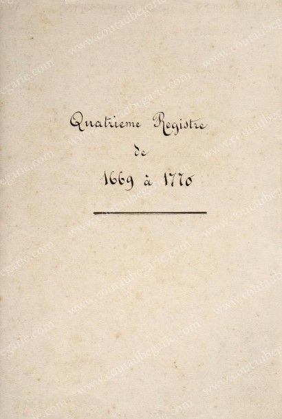 null REGISTRE DE LA CHAMBRE DU ROI DE 1669 A 1770. Dossier comprenant 679 pages manuscrites,...