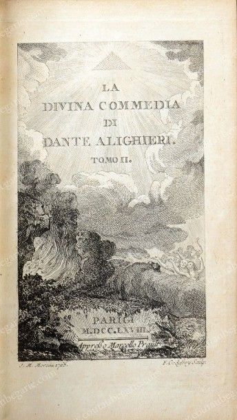 DANTE ALIGHIERI La Divina Commedia, publié à Paris, chez Marcello Prault, 1768, 2...