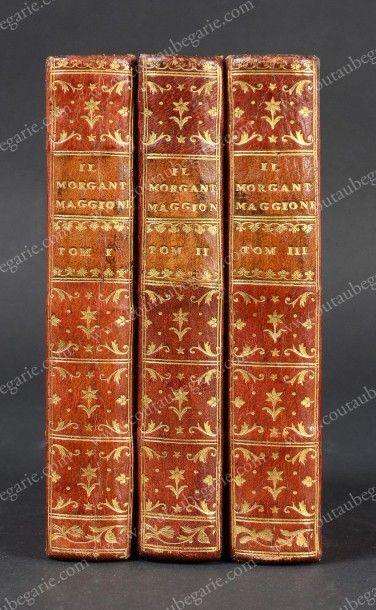 PULCI Luigi Il Morgante, publié à Londres, chez Marcello Prault, 1768, 3 volumes,...