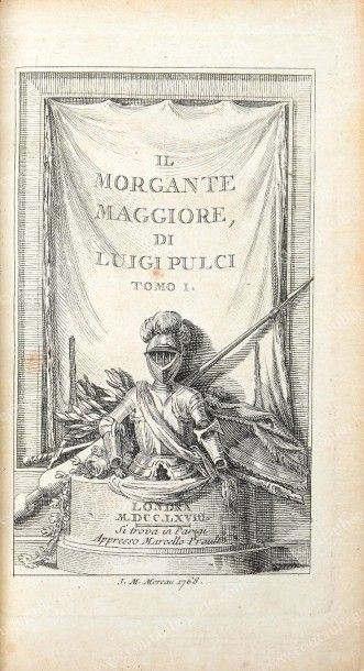 PULCI Luigi Il Morgante, publié à Londres, chez Marcello Prault, 1768, 3 volumes,...