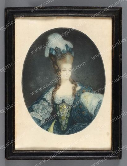 ÉCOLE FRANÇAISE FIN XVIIIE DÉBUT DU XIXE SIÈCLE Portrait de la reine Marie-Antoinette....