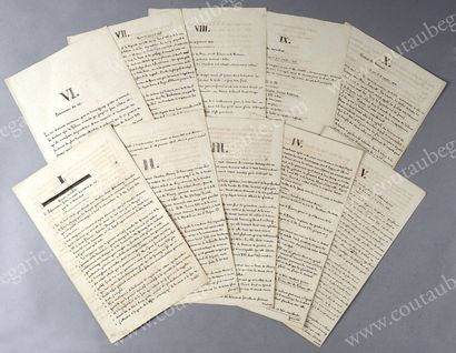 null EXUMATION DE LOUIS XVI ET DE MARIEANTOINETTE. Dossier contenant les copies manuscrites...