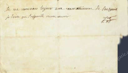 MARIE-THERESE, princesse de France, Madame Royale (1778-1851) Pièce manuscrite «mot...