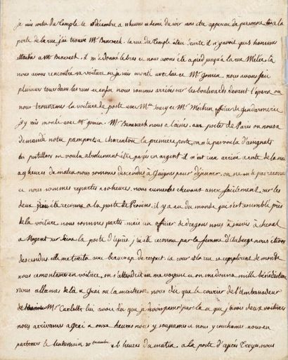 MARIE-THERESE, princesse de France, Madame Royale (1778-1851) Récit manuscrit écrit...