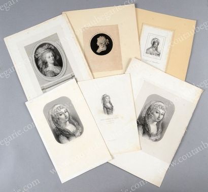 MARIE-THERESE Princesse de France, Madame Royale (1778-1851). Ensemble de cinq gravures...