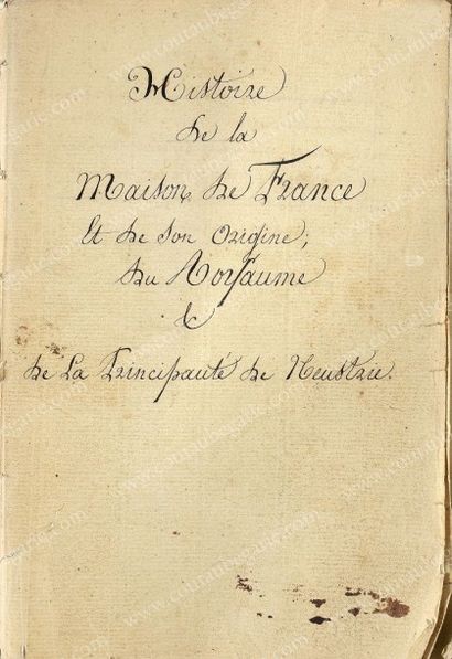 BATZ Jean-Pierre, baron de (1754-1822) Histoire de la Maison de France, de son origine...