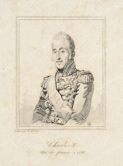 CHARLES X, roi de France (1757-1836) Lettre signée Charles, sans date mais probablement...