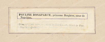 PAULINE BONAPARTE, princesse Borghèse Soeur de Napoléon (1780-1825). Lettre autographe...