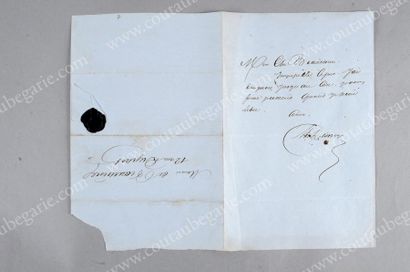 DUMAS Alexandre, père (1802-1870) Lettre autographe signée Alex Dumas, adressée au...