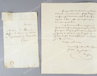 HUGO Victor (1802-1885) Copie manuscrite de la demande officielle faite par Victor...