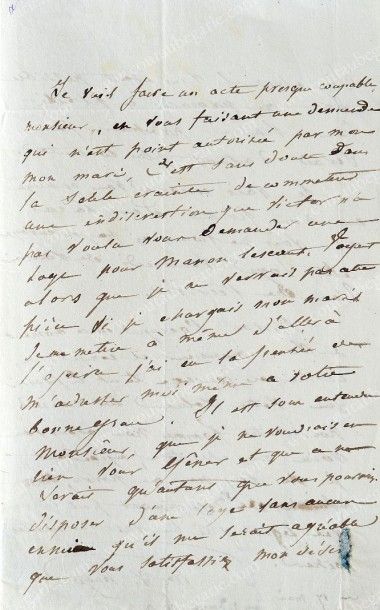 HUGO Victor (1802-1885) Lettre autographe signée Votre V. Hugo, adressée au Vicomte...