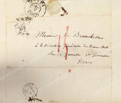SAINTE-BEUVE Charles-Augustin (1804-1869) Lettre autographe signée Ste Beuve, adressée...